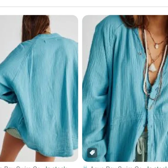 FREE PEOPLE SUMMER DAYDREAM BUTTON DOWN - Picture 2 of 6
